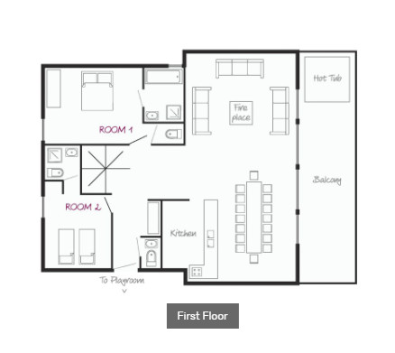 Chalet Eva (Family) Reberty 2000 Floor Plan 1